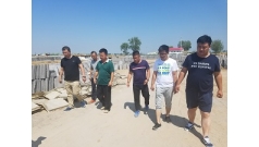 董事長薛躍虎對我公司正在施工項目進行實地考察